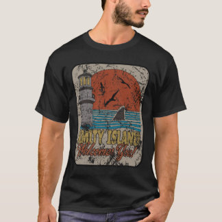 T-shirt Jaws — Scène d'intensité rétro (patiné)