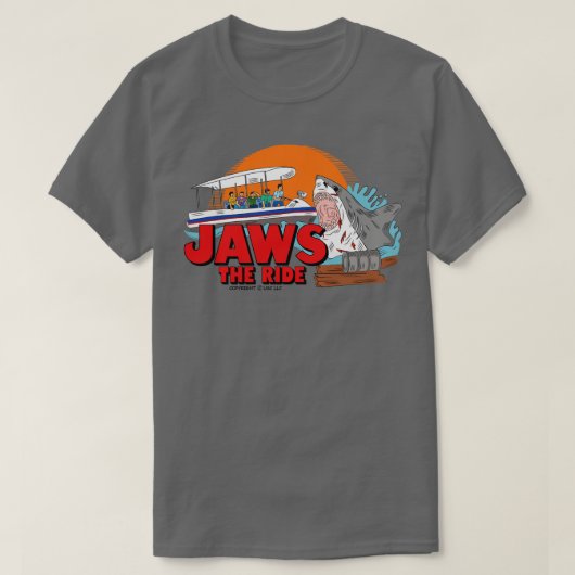 T-shirt Jaws The Ride (Design devant)