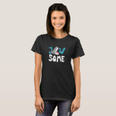 T-shirt Jawsome Awesome Cute Shark Design (Devant entier)