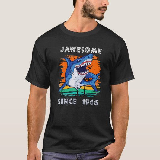 T-shirt Jawsome Awesome depuis 1966 Sharks Sea Ocean Fans (Devant)