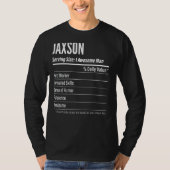 T-shirt Jaxson Taille du service Nutrition Étiquette Calor (Devant)