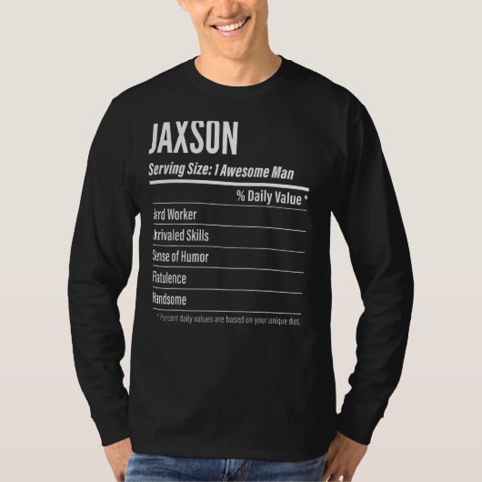 T-shirt Jaxson Taille du service Nutrition Étiquette Calor (Devant)
