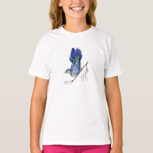 T-shirt Jay bleu d'oiseau de la forêt