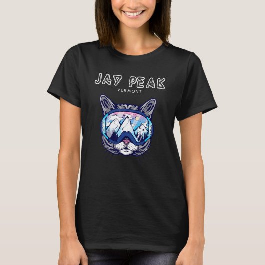 T-shirt Jay Peak Vermont Chat Ski Googles (Devant)