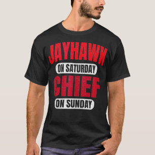 T-shirt Jayhawk le samedi chef le dimanche Tee Kansas Cit