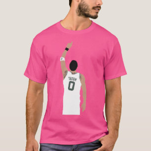 T-shirt Jayson Tatum Pointing Up (Blanc)