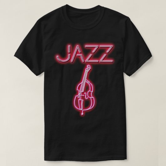 T-shirt Jazz Double basse Neon Design 1 (Design devant)