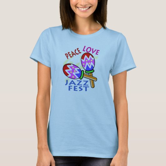 T-shirt Jazz Fest Peace Love (Devant)