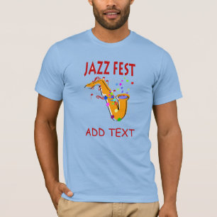 T-shirt Jazz Fest Sax, ajoutez un nom