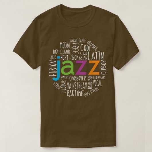 T-shirt Jazz Genres Fun (Design devant)