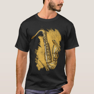 T-shirt Jazz Musician Gift Musical Instrument Saxophone Pu