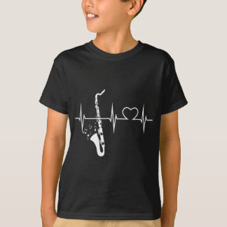 T-shirt Jazz Musician Music Cadfts Heartbeat Bass Clarinet