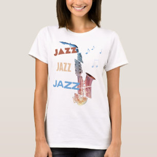 T-shirt Jazz Saxophone Art moderne