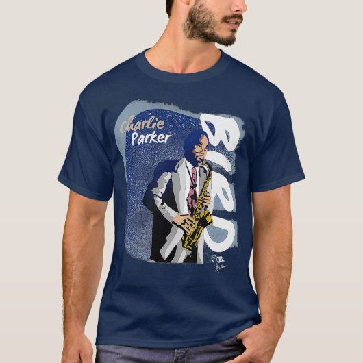 T-shirt Jazz Tribute Collection CHARLIE PARKER Premium (Devant)