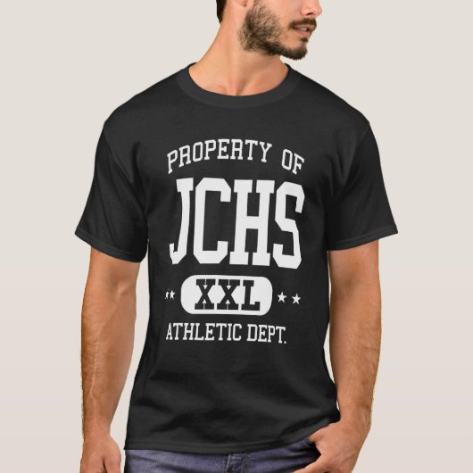 T-shirt JCHS Retro Athletic Property Dept 1 (Devant)