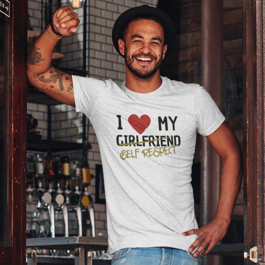 T-shirt J'Coeur Ma Petite Amie Respecte-Moi Feu de rupture