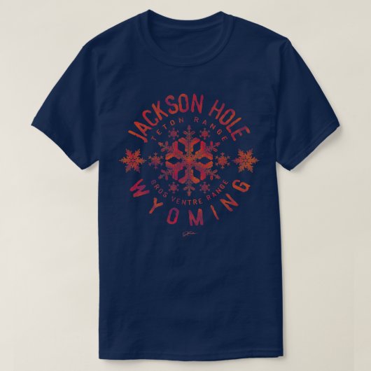 T-shirt JCombs Jackson Hole, Wyoming, Snow Premium348 (Design devant)