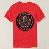 T-shirt JCombs Key West, FL, Pirate Skull & Crossbones (Design devant)