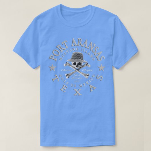 T-shirt JCombs Port Aransas, Teas, Ancient Angler, Fishing (Design devant)