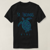 T-shirt JCombs St. Thomas, USVI, Tortue de mer, Plage (Design devant)