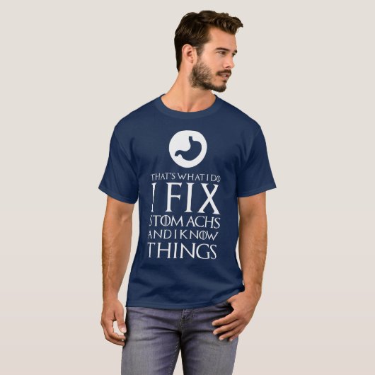 T-shirt J'Corrige Stomachs Funny Gastroentologiste T Cadea (Devant entier)