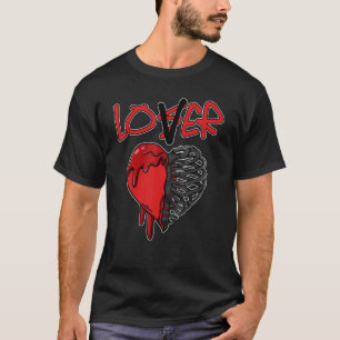 T-shirt JD 4 Red Thunder Drit Heart Red Thunder 4s Mat