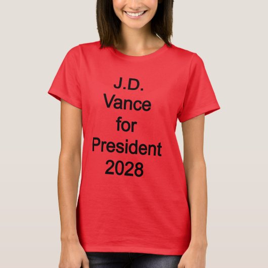 T-shirt JD Vance pour le président 2028 (Devant)