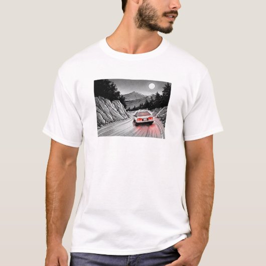 T-shirt JDM Panda Manga Style Mountain Drift (Devant)