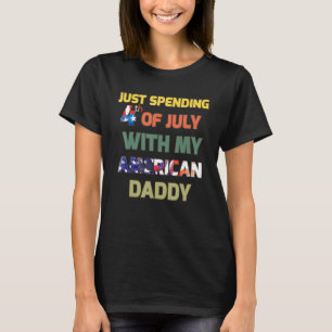 T-shirt Je 4 juillet Avec Mon Papa Américain G
