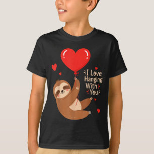 T-shirt Je adore traîner avec toi la Saint-Valentin paress