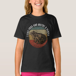 T-SHIRT JE AIME LA GRENOUILLE ET PEUT-ÊTRE 3 PERSONNES
