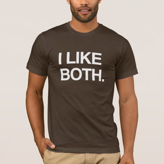 T-SHIRT JE AIME LES DEUX (Devant)