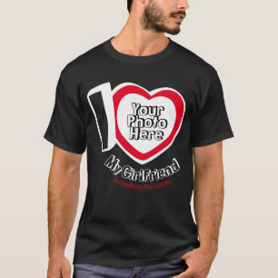 T-shirt Je aime ma petite amie avec Photo Weds Anniversair