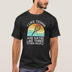 T-shirt Je Aime Raquette De Balle De Tennis Hommes Rallye
