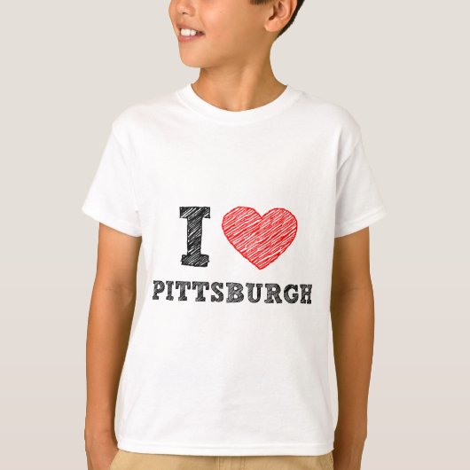 T-shirt Je-Amour-Pittsburgh (Devant)