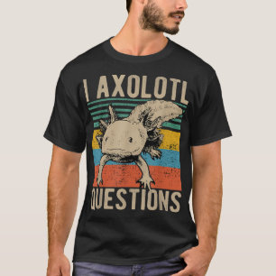 T-shirt je axolotl questions Enfants jeunes adultes rétro 