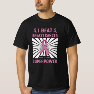 T-shirt Je bat le cancer du sein Survivant Superpower Prid