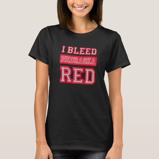 T-shirt Je Bleu Red Nebraska Pride (Devant)