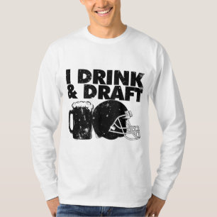 T-shirt Je Bois et Ébauche drôle Imaginaire Football tiran