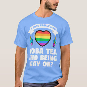 T-shirt Je bois juste du thé boba et c'est le mois de la f