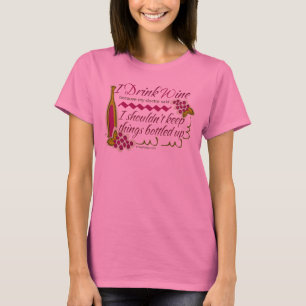 T-shirt Je bois la citation drôle de vin