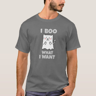 T-shirt Je Boo Ce Que Je Veux Drôle Ghost Kitty Mème