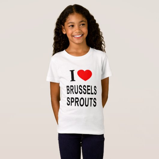 T-Shirt JE ❤️ BRUXELLES SPROUTS J'AIME BRUXELLES SPROUTS I (Devant entier)