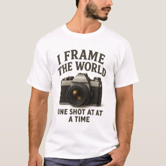 T-shirt Je cadre le monde – Photographe d'appareil photo v