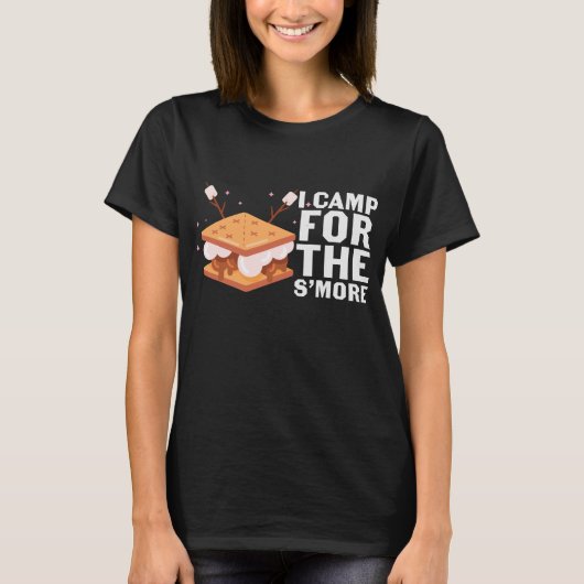 T-shirt Je Camping Pour Le Camping S'more Drôle (Devant)