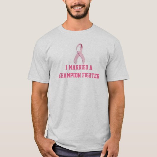 T-shirt "Je cancer du sein ai marié de champion (Devant)