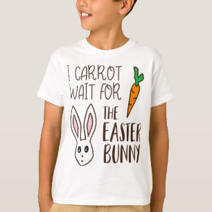 T-shirt Je Carotte Attendre Pour Le Lapin De Pâques Humori