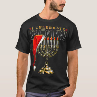 T-shirt Je Célèbre Les Deux Hanoukka Juifs Laid Noël Sw