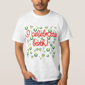 T-shirt Je célèbre Noël et Hanoukka (Devant)