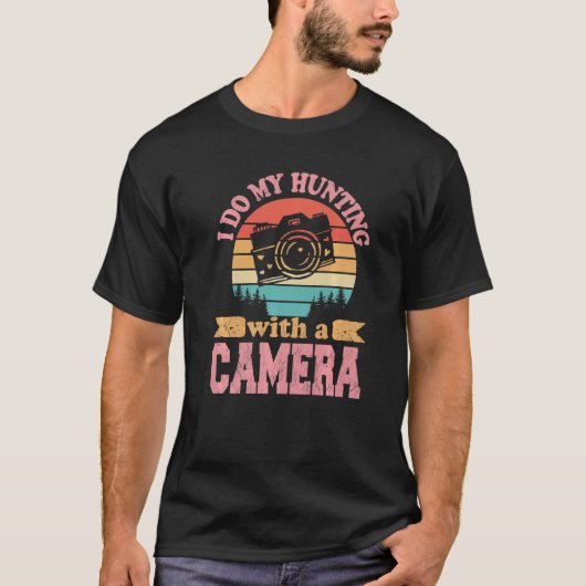 T-shirt Je Chasse Avec Une Caméra 2 (Devant)